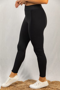 Black Stitch Detail Leggings