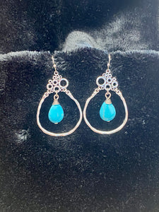 Luella Turquoise Silver Earrings