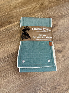 Soft Turquoise Sherpa Cowboy Cowl