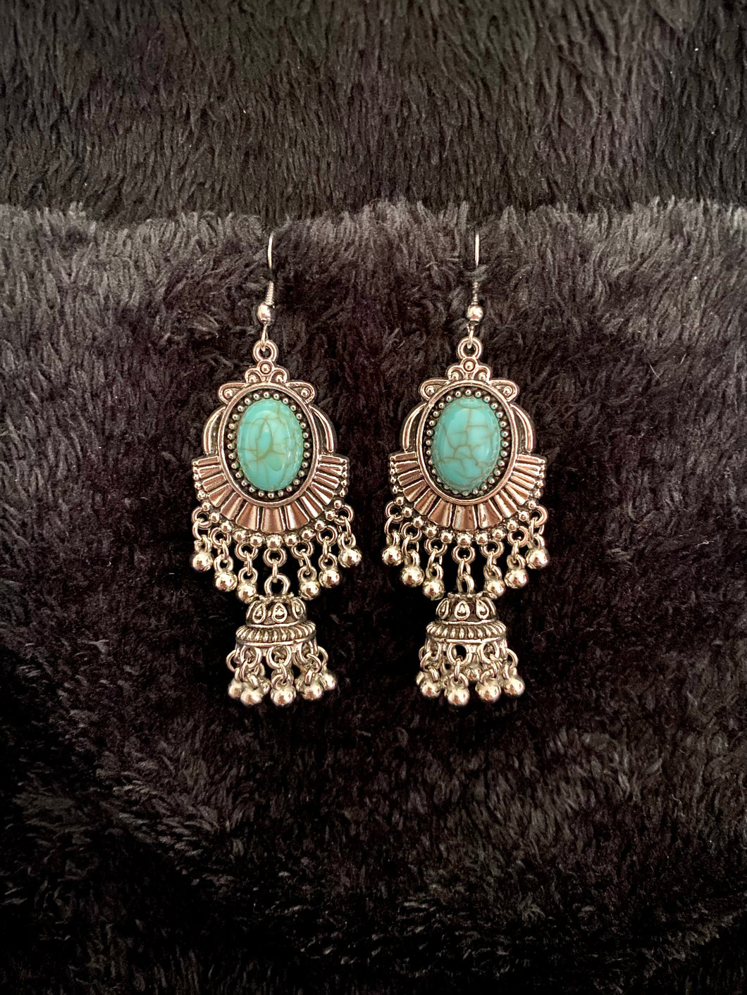 Jolene Turquoise Silver Earrings