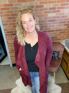 Lonesome Dove Burgundy Cardigan