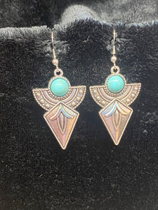 Winona Turquoise Silver Earrings