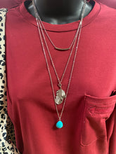 Load image into Gallery viewer, Layered Boho Necklace with Silver Chain
