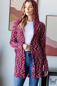 Amazing Grace Burgundy Knit Cardigan