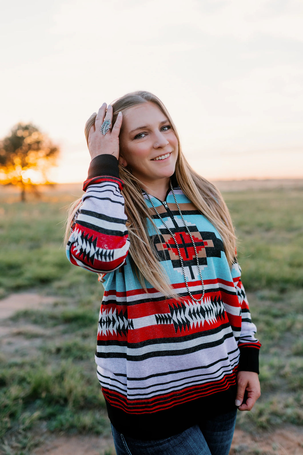 Rural Roads Aztec Sweater