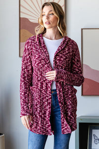 Amazing Grace Burgundy Knit Cardigan