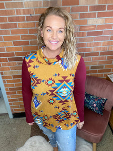 River Road Aztec Mustard Top