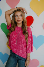 Load image into Gallery viewer, Wild and Free Pink Aztec Top
