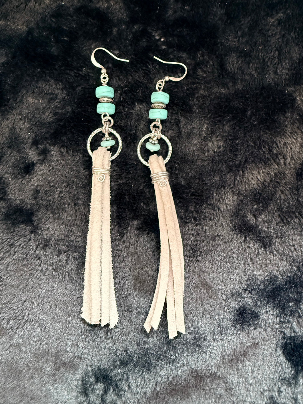 Bonny Turquoise & Leather Earrings