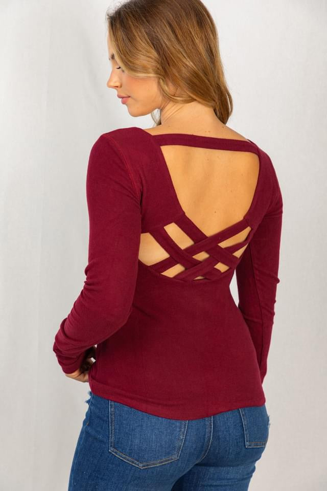 Find Me Burgundy Top