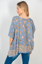 Load image into Gallery viewer, Remember When Blue Floral Top
