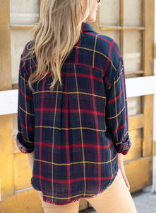 All My Life Reversible Plaid Top