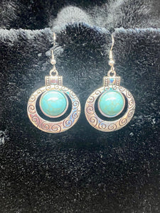 Cassie Turquoise Silver Earrings