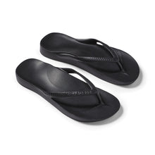 Load image into Gallery viewer, Archie&#39;s Black Flip Flops
