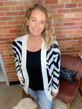 Load image into Gallery viewer, At First Sight Zebra Print Cardigan
