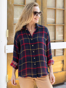 All My Life Reversible Plaid Top