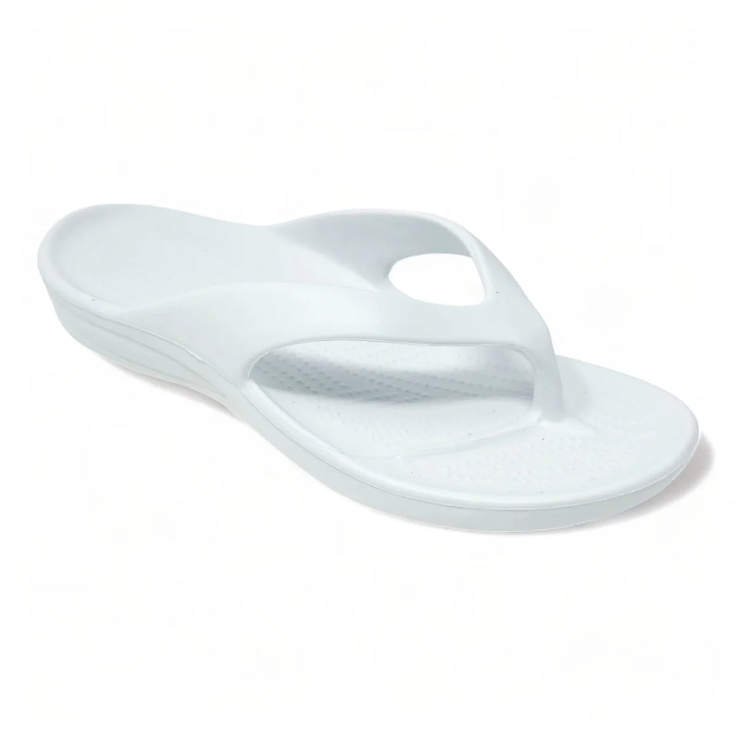 DAWGS Women's White Flip Flops