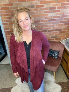 Lonesome Dove Burgundy Cardigan