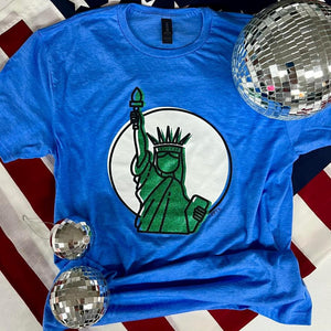 Lady Liberty Blue Tee