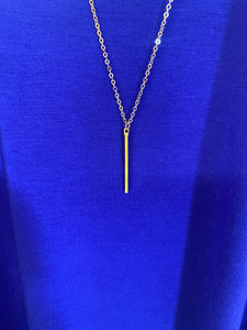 Bar Boho Necklace with Gold Chain