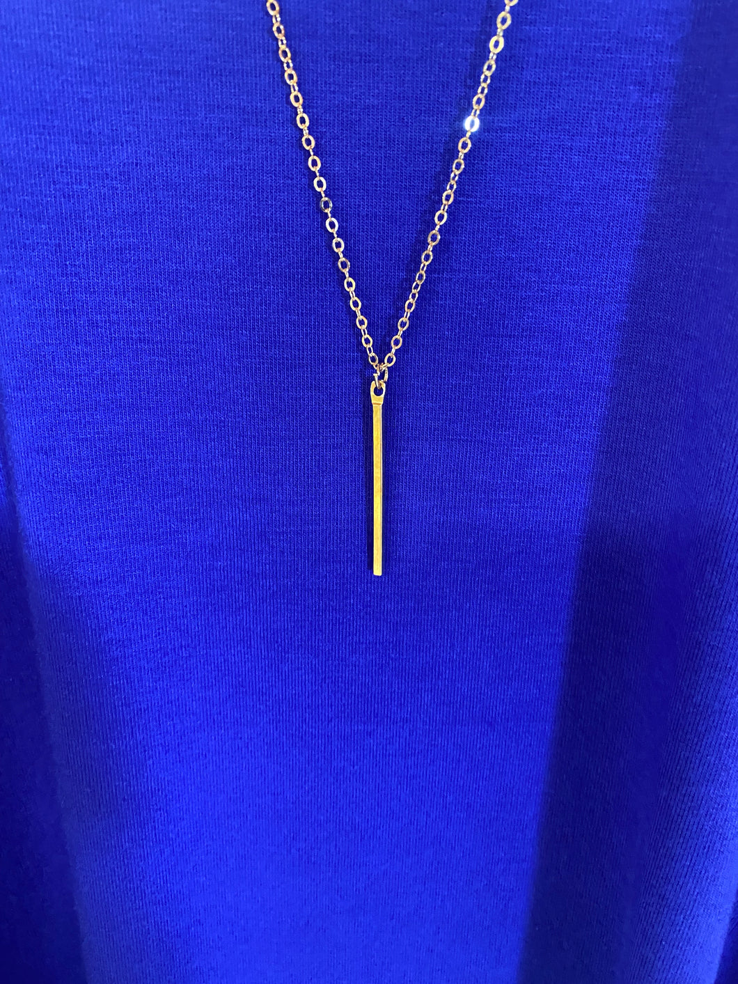 Bar Boho Necklace with Gold Chain