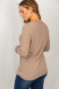 Change of Heart Taupe Top