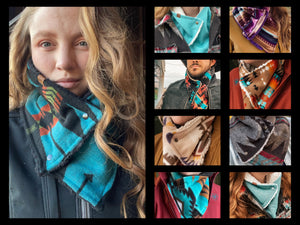 Soft Turquoise Sherpa Cowboy Cowl