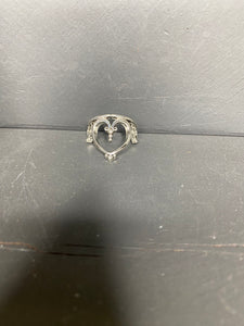 Boho Silver Heart Ring