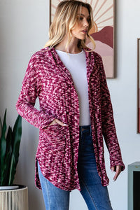 Amazing Grace Burgundy Knit Cardigan