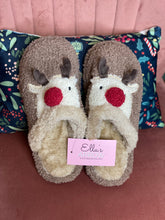 Load image into Gallery viewer, Reindeer Fuzzy Slippers
