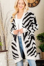 Load image into Gallery viewer, At First Sight Zebra Print Cardigan
