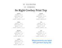 Load image into Gallery viewer, So Right Cowboy Print Top
