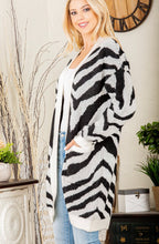 Load image into Gallery viewer, At First Sight Zebra Print Cardigan
