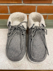 Mickey Light Grey Wool Boots