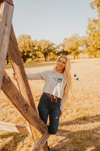 Thunderbird Cropped Grey Hoodie