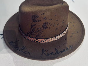 Scatter Kindness Custom Burned Hat