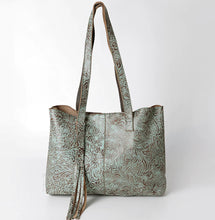 Load image into Gallery viewer, Wynonna Turquoise Leather Bag
