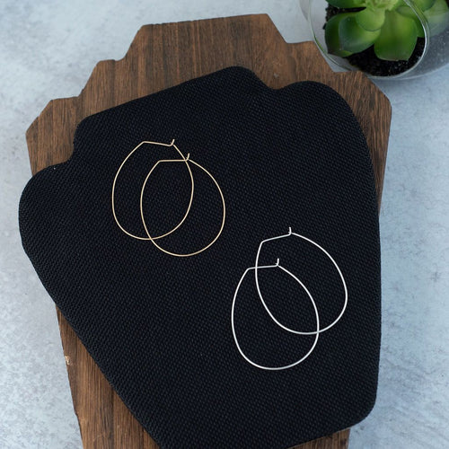 Matte Continuous Hoop Earrings - Ella’s Arrow