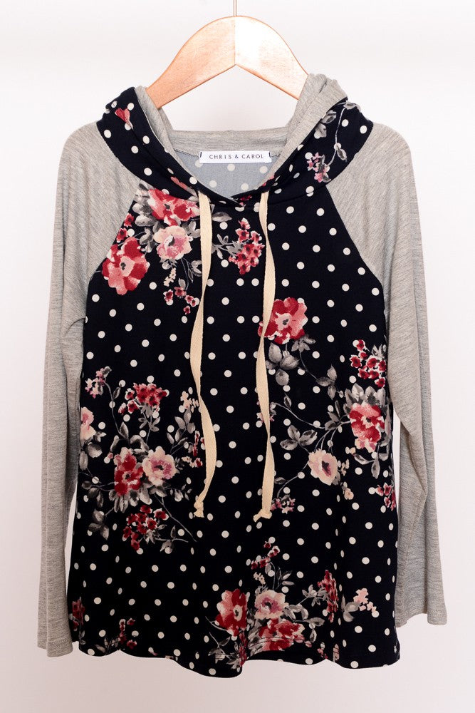 Mommy & Me Navy Floral Hoodie - Ella’s Arrow