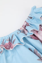 Load image into Gallery viewer, Kids Aqua Floral Top and Jeans Set - Ella’s Arrow
