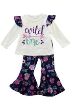 Load image into Gallery viewer, Kids Wild One Floral Pants and Top Set - Ella’s Arrow
