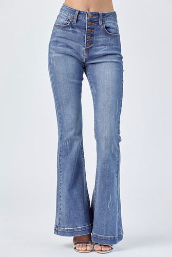 Risen Brand Vintage Wash Flare Jeans - Ella’s Arrow