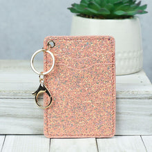 Load image into Gallery viewer, Glitter ID and Card Holder Keychain - Ella’s Arrow
