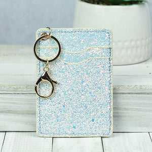 Glitter ID and Card Holder Keychain - Ella’s Arrow