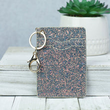 Load image into Gallery viewer, Glitter ID and Card Holder Keychain - Ella’s Arrow
