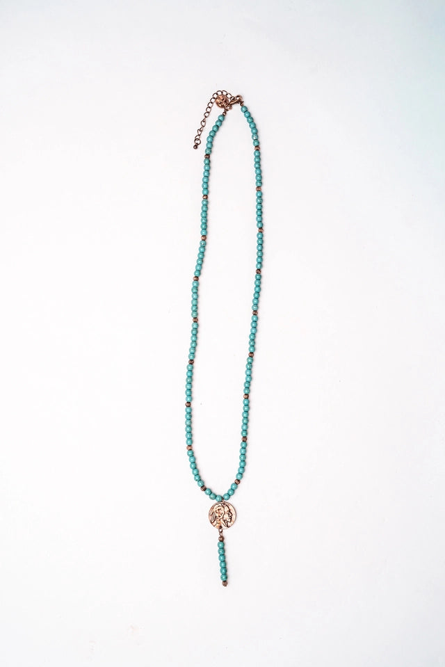 Turquoise Copper Charm Necklace - Ella’s Arrow