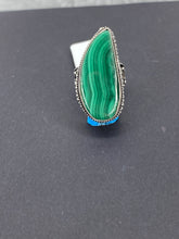 Load image into Gallery viewer, Malachite Long Teardrop Ring - Ella’s Arrow
