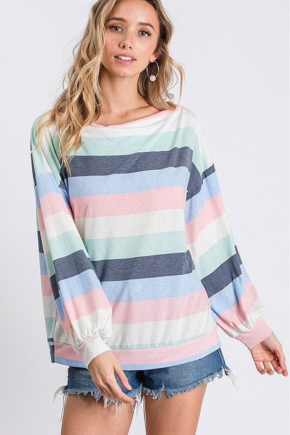 Only You Pink Striped Top - Ella’s Arrow