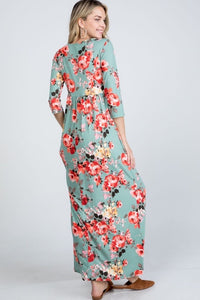 Walk Me Home Sage Floral Dress - Ella’s Arrow