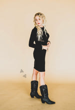 Load image into Gallery viewer, Old Flame Aztec Black Dress - Ella’s Arrow
